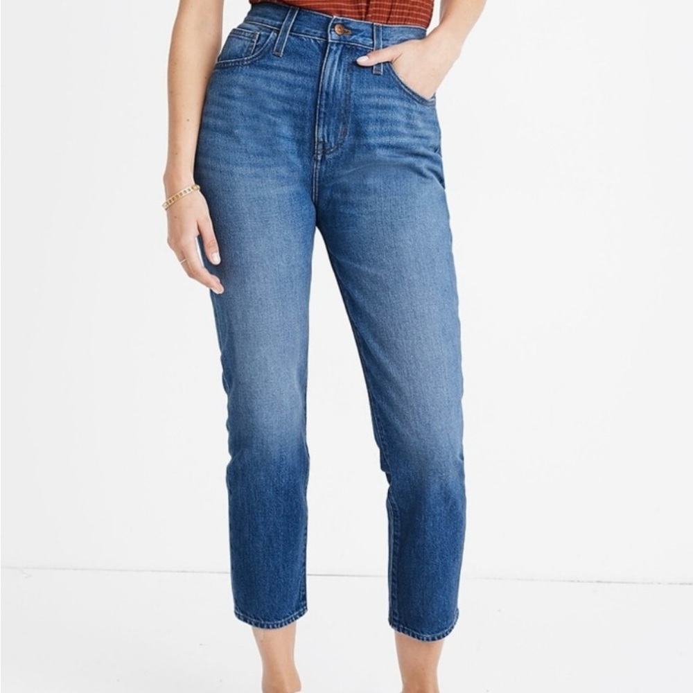 Madewell Blue High Rise Jeans Straight Leg